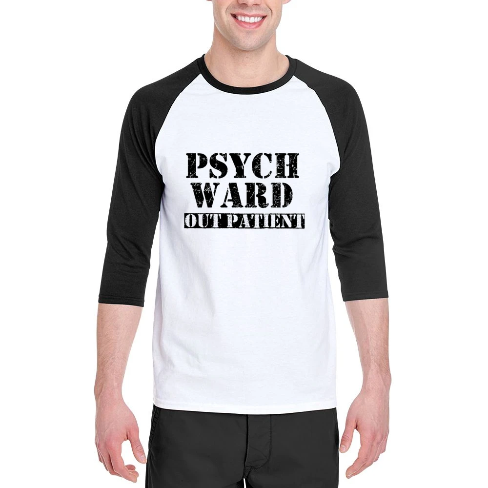 Psych Ward Out Patient Halloween Tshirt (all Colors And Styles Availab Men 3/4 Sleeve T-Shirt