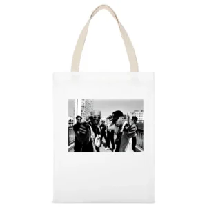 Public Enemy Tshirt White Canvas Tote Shopping Bag