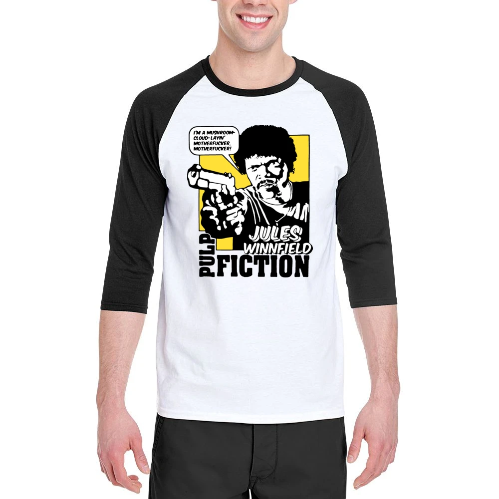 Pulp Fiction Eziekiel Quote Men 3/4 Sleeve T-Shirt