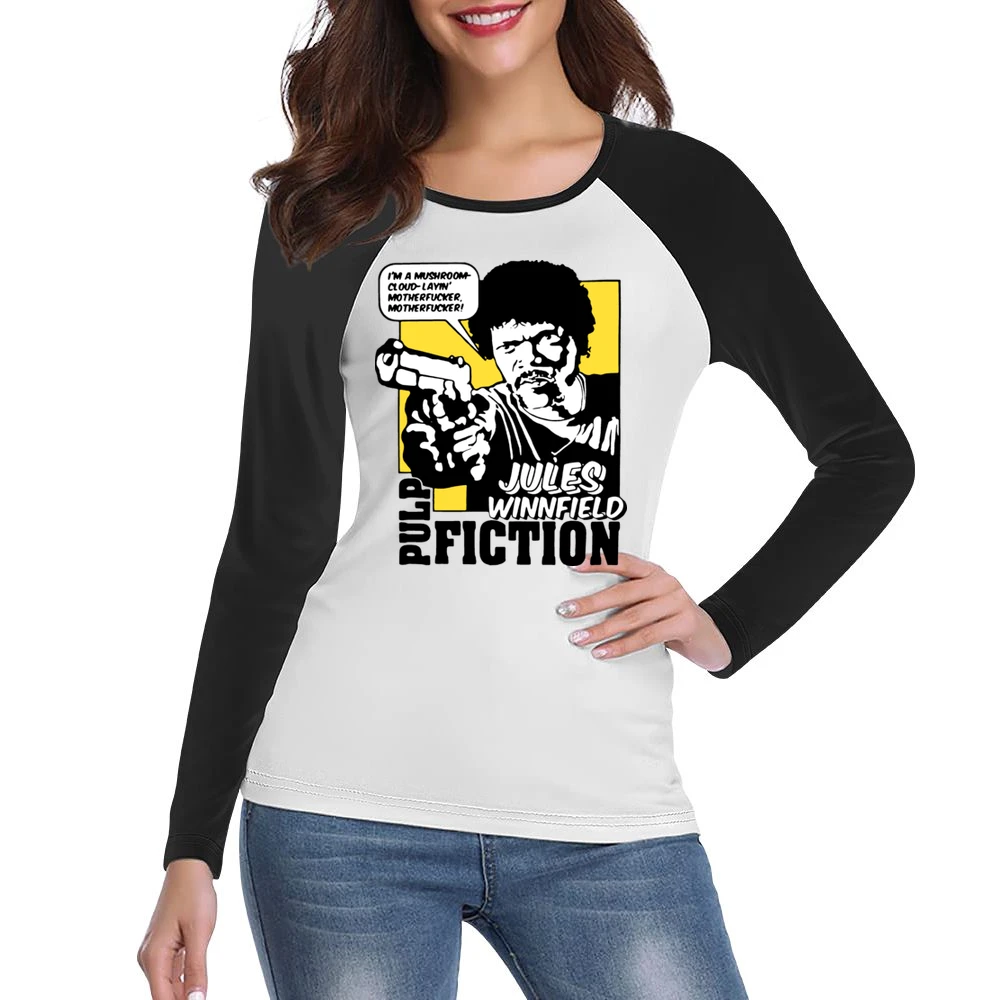 Pulp Fiction Eziekiel Quote Women Ladies Long Sleeve T-Shirt