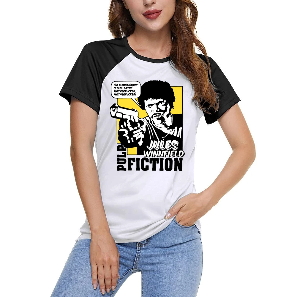 Pulp Fiction Eziekiel Quote Women Ladies Short Sleeve T-Shirt