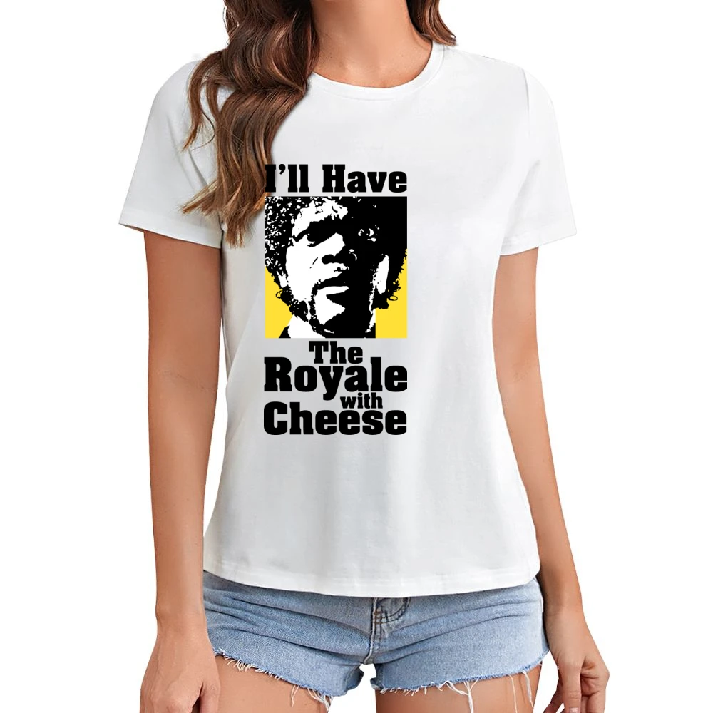 Pulp Fiction Royale Burger Asian Size Women Ladies T-shirt