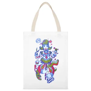 Puppet Cutter White Canvas Tote Shopping Bag