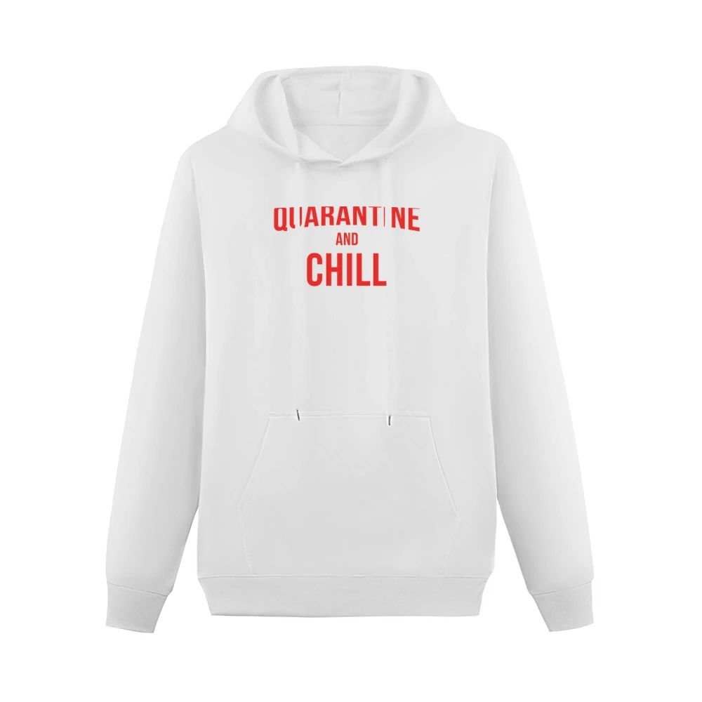 Quarantine And Chill Funny Netflix Parody Covid-19 Coronavirus Men Hoodie With Pocket