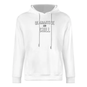 Quarantine And Chill Funny Netflix Parody Covid-19 Coronavirus Red T S European Size Men Hoodie