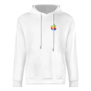 Rainbow Apple Vintage Retro Graphic Logo Tee Shirt European Size Men Hoodie
