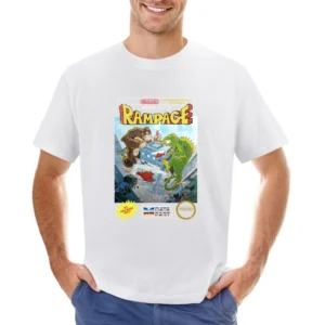 Rampage Nes Nintendo Old School Retro Video Game Fan Distressed T Shir Asian Size Men T-Shirt