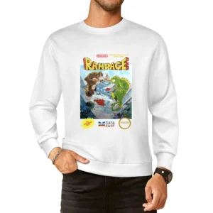 Rampage Nes Nintendo Old School Retro Video Game Fan Distressed T Shir European Size Pullover Sweater