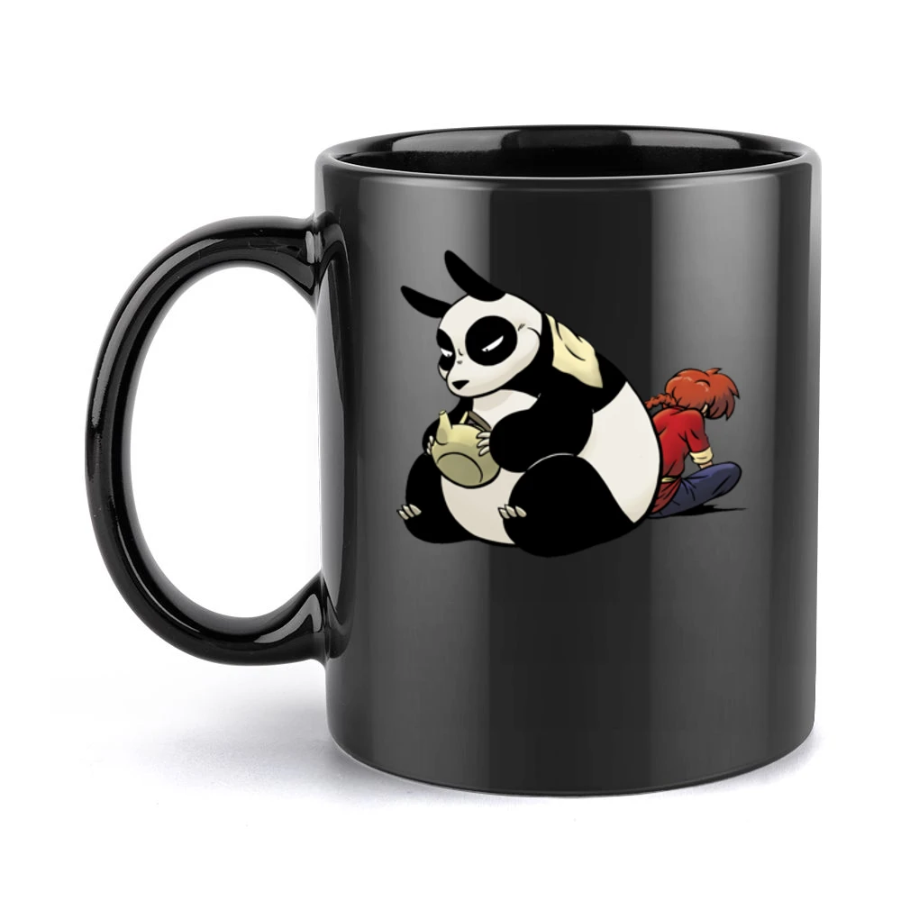 Ranma 1 2 Genma saotome Panda Black Mug