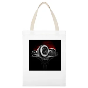 Rat Rod Tshirt White Canvas Tote Shopping Bag