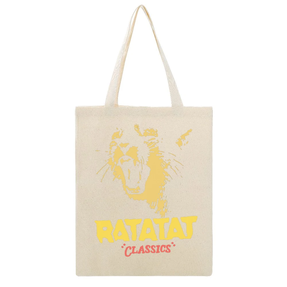 Ratatat Classics Beige Canvas Tote Shopping Bag