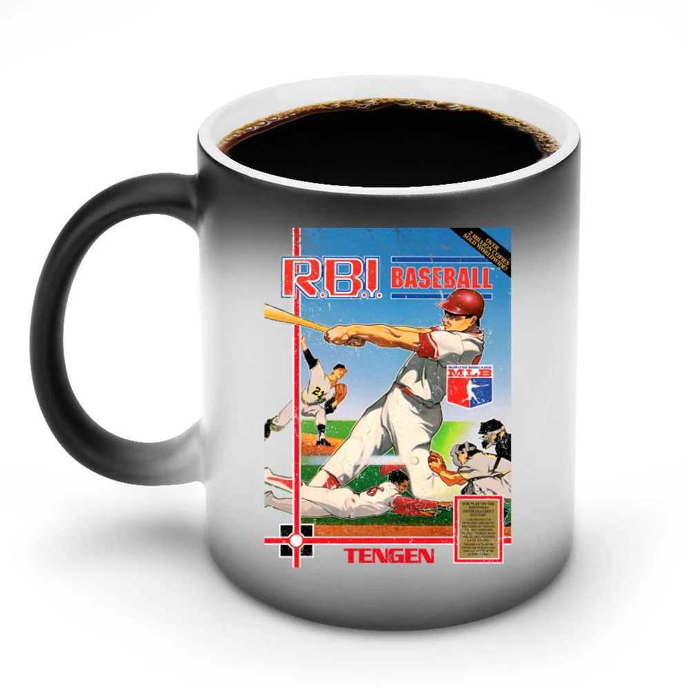 Rbi Baseball Nes Nintendo Old School Retro Video Game Fan Distressed T Discoloration Mug