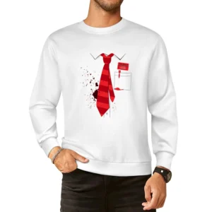 Red Ink stain on your shirt with red tie pen European Size Pullover Sweater