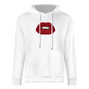 Red Lips Women's Big Kiss Graphic Tee Shirt European Size Men Hoodie