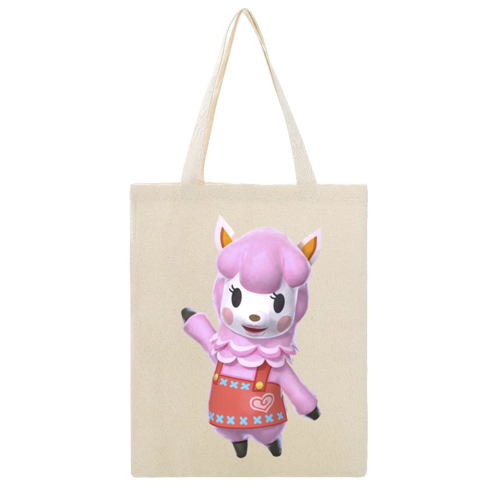 Reese From Animal Crossing Nintendo Character Video Game Beige Canvas Tote Shopping Bag
