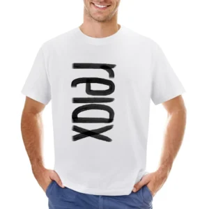 Relax Popular Fun Graphic Tee Shirt Asian Size Men T-Shirt