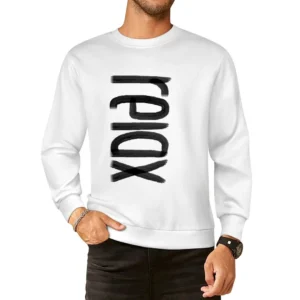 Relax Popular Fun Graphic Tee Shirt European Size Pullover Sweater