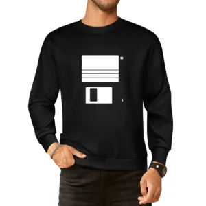 Remember this ? old data computer disket floppy European Size Pullover Sweater