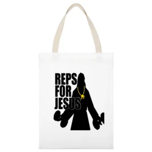 Reps For Jesus White Canvas Tote Shopping Bag