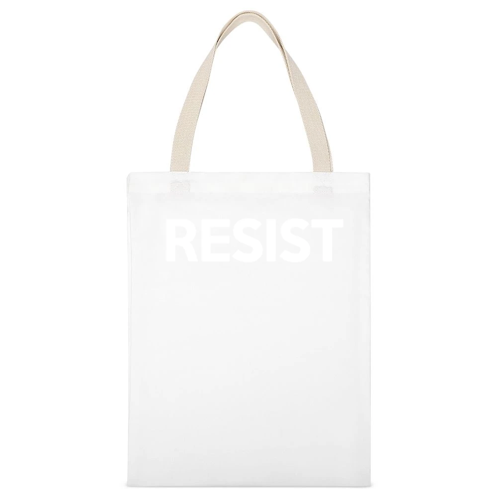 Resist Popular Cool Chelsea Handler Political Comedian Graphic White Canvas Tote Shopping Bag