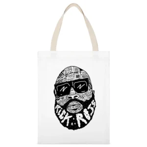 Rick Ross T White Canvas Tote Shopping Bag