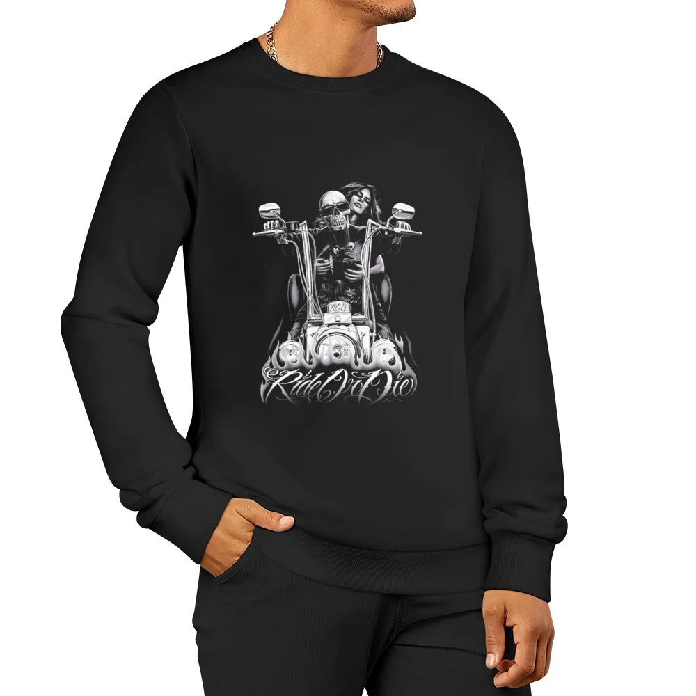 Ride Or Die Motorcycle Tshirt Men Pullover Sweatshirt