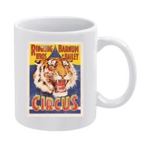 Ringling Bros And Barnum Bailey Circus Vintage Graphic Distressed Tren White Mug