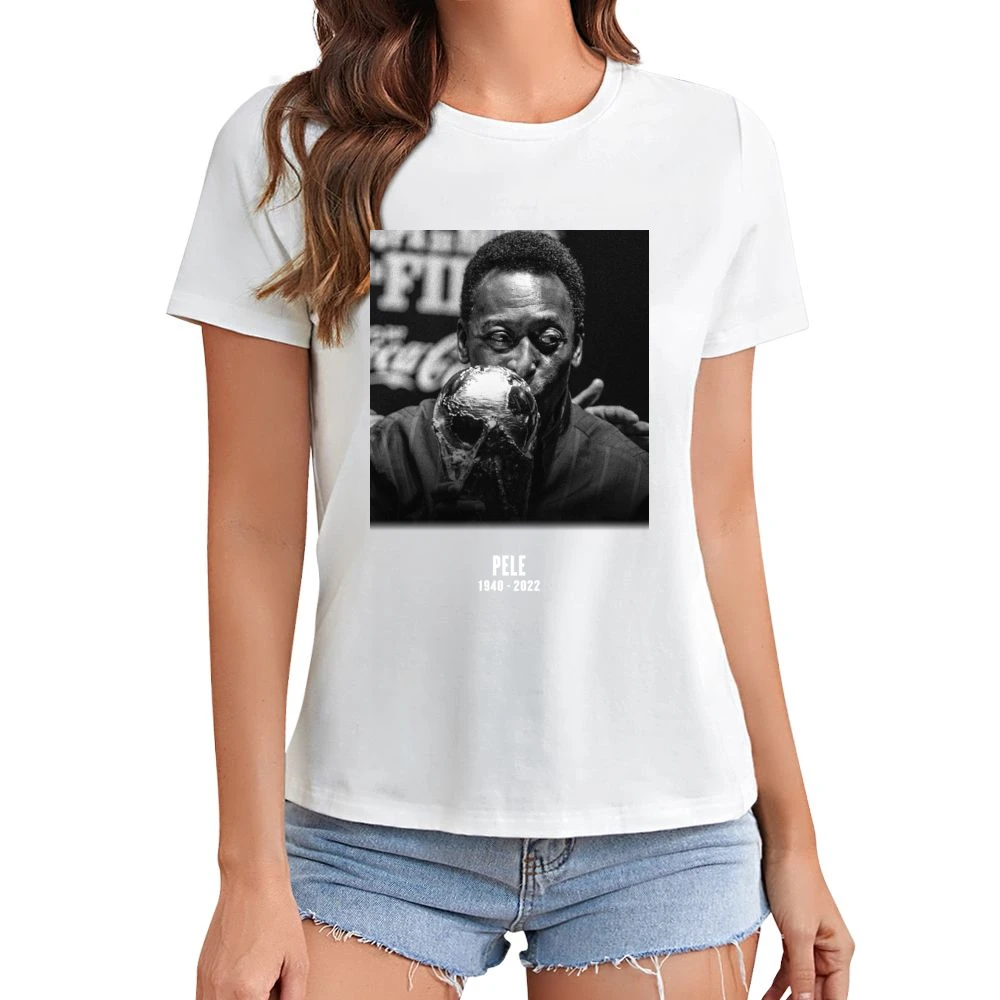 Rip Pele 1940 To 2022 Tribute Asian Size Women Ladies T-shirt