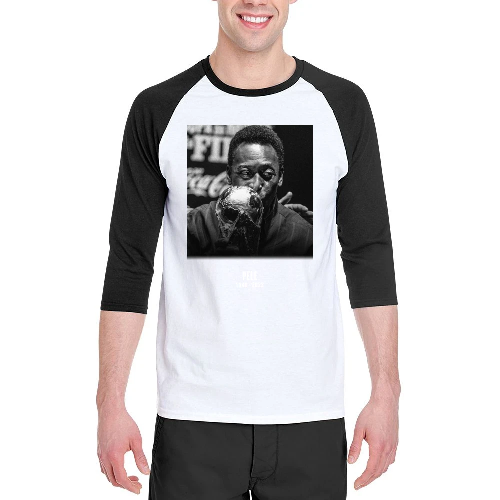Rip Pele 1940 To 2022 Tribute Men 3/4 Sleeve T-Shirt