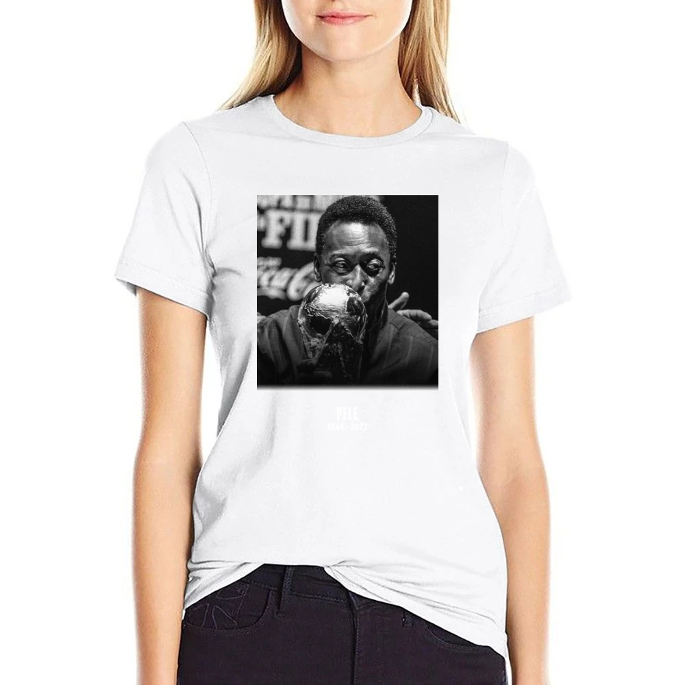 Rip Pele 1940 To 2022 Tribute US Size Women Ladies T-shirt