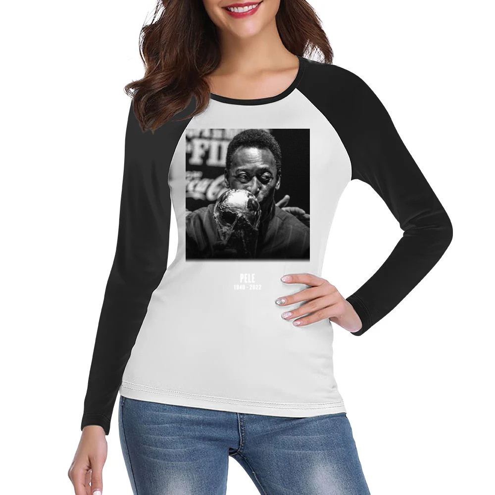Rip Pele 1940 To 2022 Tribute Women Ladies Long Sleeve T-Shirt