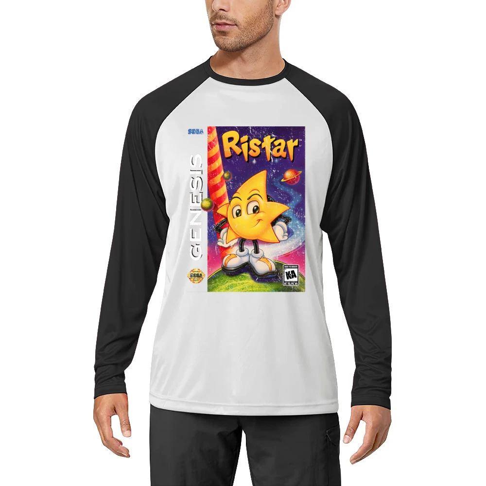 Ristar Sega Genesis Old School Retro Video Game Fan Distressed Men Long Sleeve T-Shirt