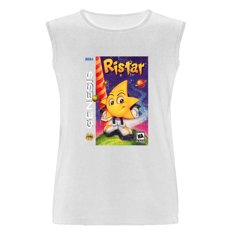 Ristar Sega Genesis Old School Retro Video Game Fan Distressed Men Sleeveless T-Shirt