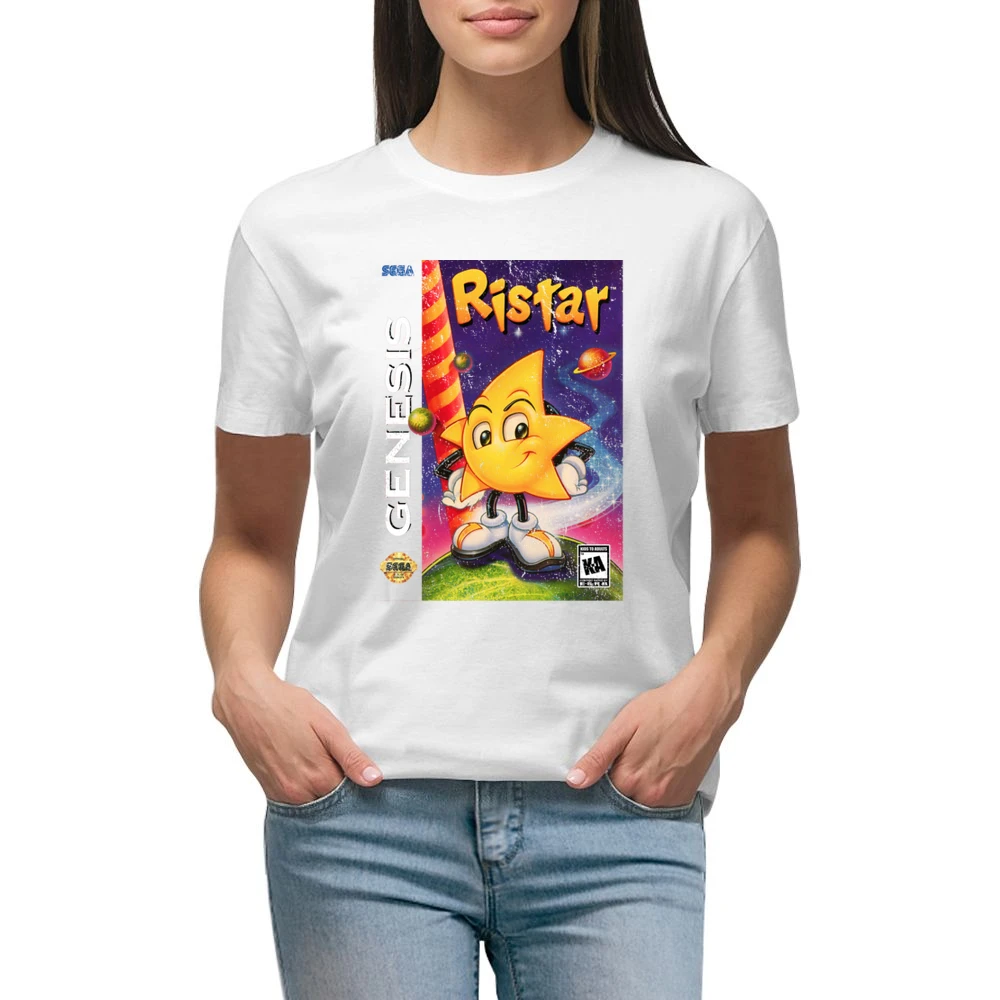 Ristar Sega Genesis Old School Retro Video Game Fan Distressed Premium Women Ladies T-shirt