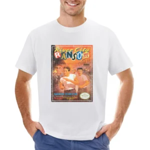 River City Ransom Nes Nintendo Old School Retro Video Game Fan Distres Asian Size Men T-Shirt