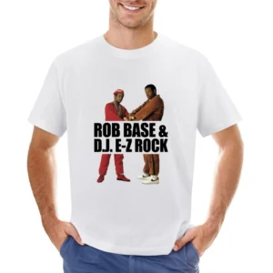 Rob Rase And DJ Ez Rock Fun Popular Vintage 80s Hop Hop Music Graphic Asian Size Men T-Shirt
