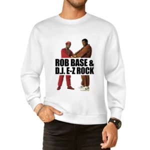 Rob Rase And DJ Ez Rock Fun Popular Vintage 80s Hop Hop Music Graphic European Size Pullover Sweater