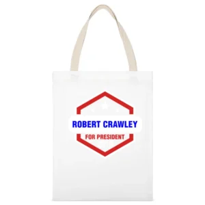 Robert Crawley For President 2016 Downton Abbey TV Show White Canvas Tote Shopping Bag