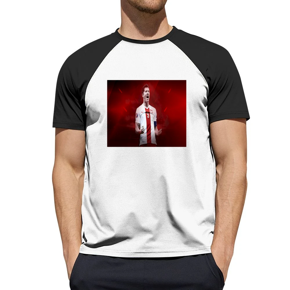 Robert Lewandowki Polish Soccer Tshirt (All colors and styles availabl Men Short Sleeve T-Shirt