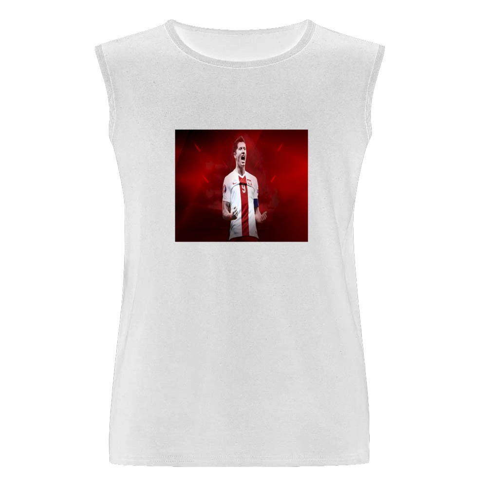 Robert Lewandowki Polish Soccer Tshirt (All colors and styles availabl Men Sleeveless T-Shirt