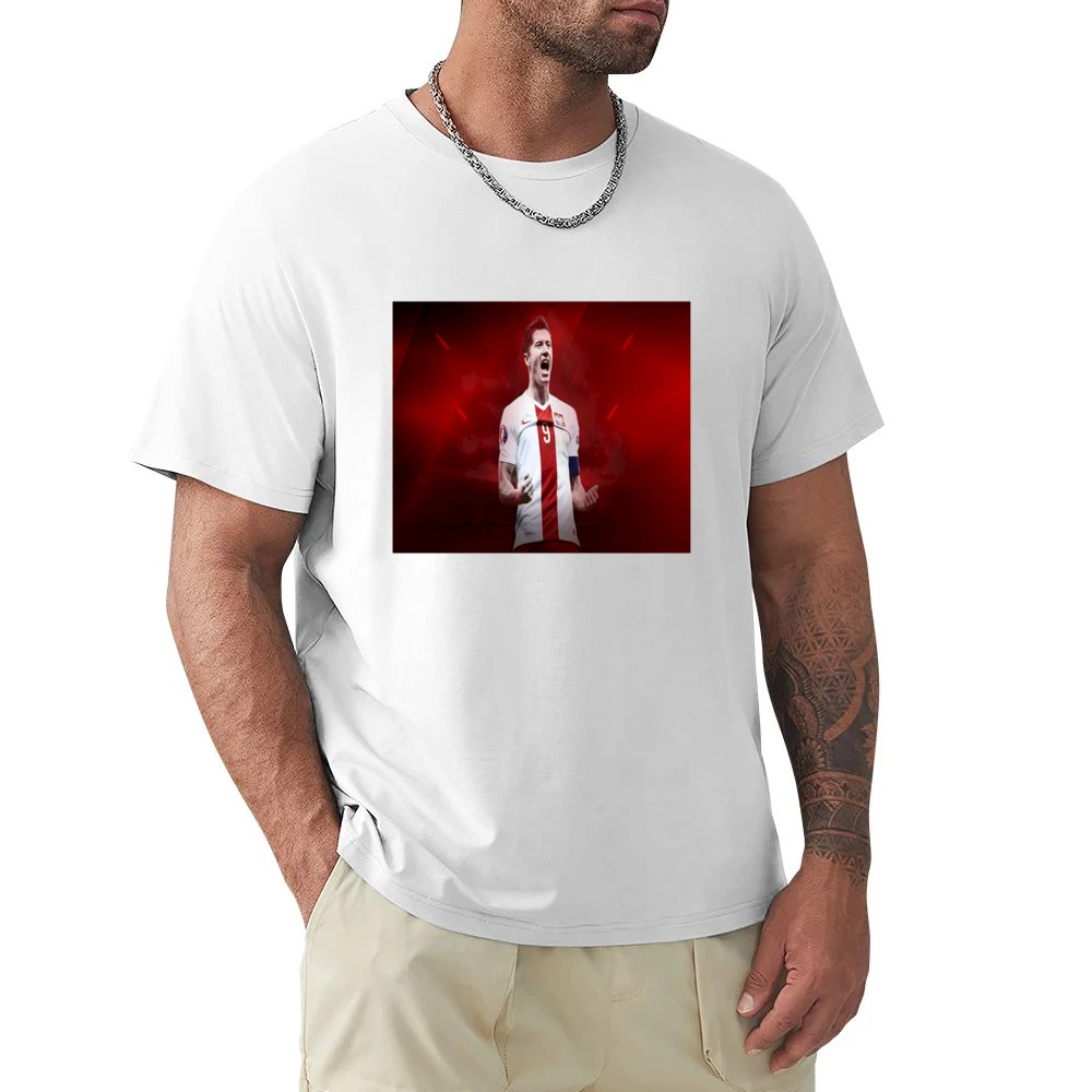 Robert Lewandowki Polish Soccer Tshirt (All colors and styles availabl Premium Men T-shirt