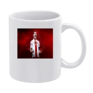 Robert Lewandowki Polish Soccer Tshirt (All colors and styles availabl White Mug
