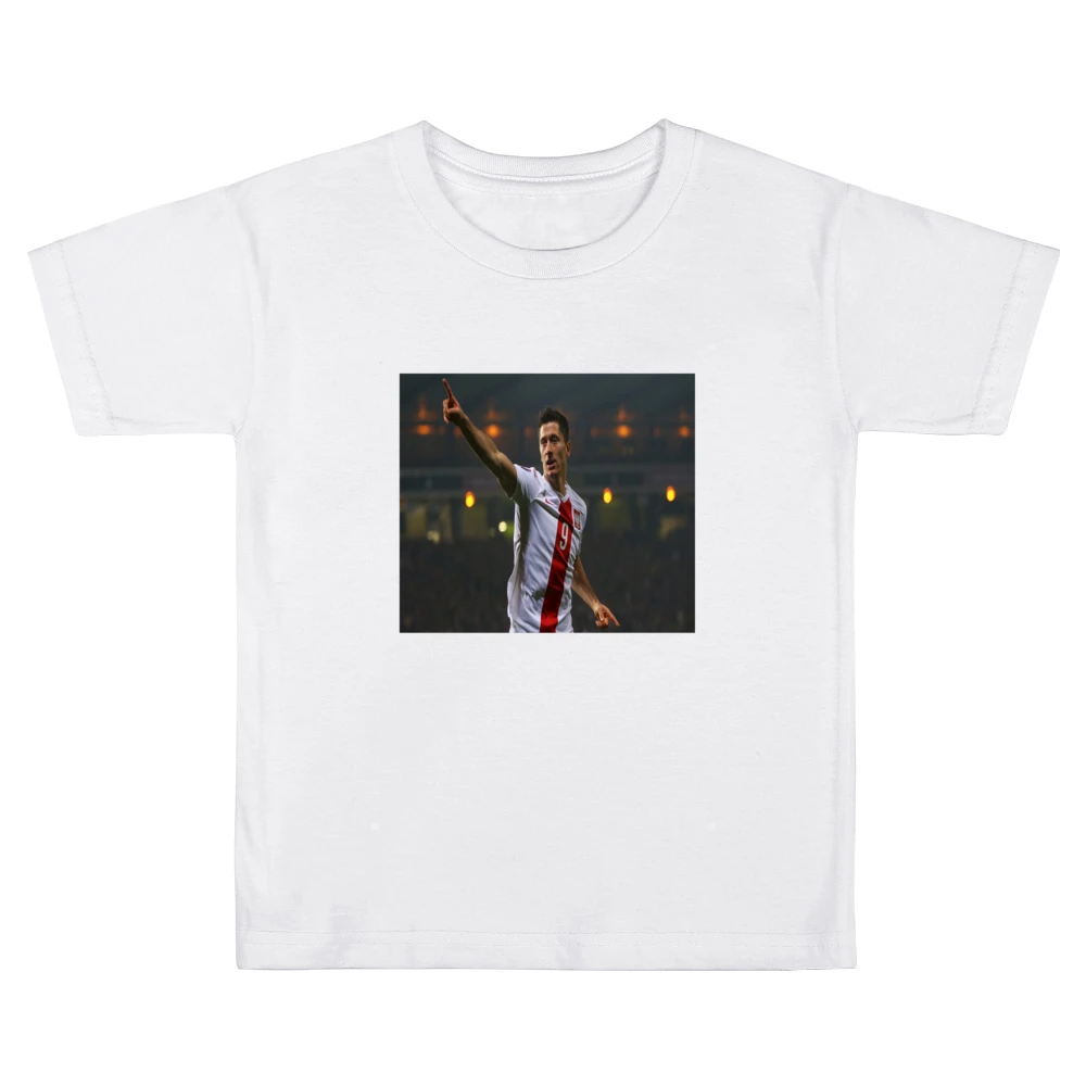 Robert Lewandowski Polish Soccer Tshirt Kids Boys Girls T-Shirt