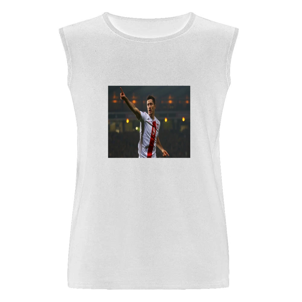 Robert Lewandowski Polish Soccer Tshirt Men Sleeveless T-Shirt