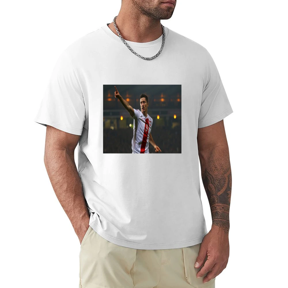 Robert Lewandowski Polish Soccer Tshirt Premium Men T-shirt