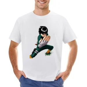 Rock Lee taijutsu master Springtime of Youth Team Guy Naruto Manga ani Asian Size Men T-Shirt