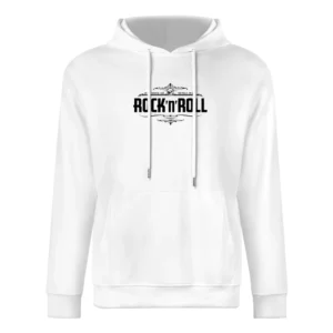 Rock N Roll Guitar Vintage Style Graphic Tee Shirt European Size Men Hoodie