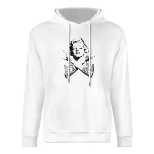 Rockstar Marilyn Monroe With Tattoos Fun Tee Shirt European Size Men Hoodie