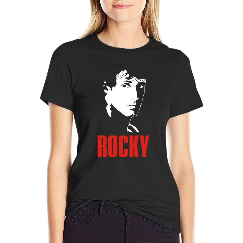 Rocky balboa Sylvester Stallone movie boxing US Size Women Ladies T-shirt