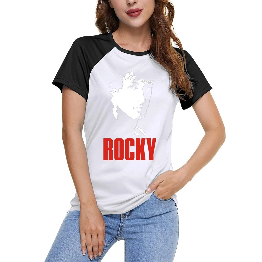 Rocky balboa Sylvester Stallone movie boxing Women Ladies Short Sleeve T-Shirt